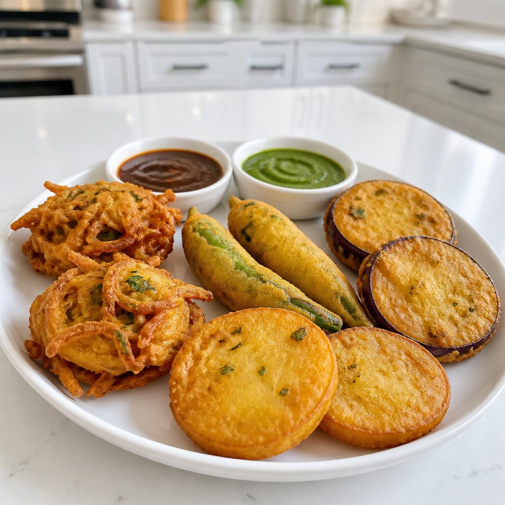Crispy Mix Veg Pakoras (8 pcs)