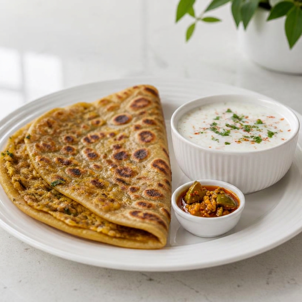 Stuffed Paratha with Raita
Choice of: Aloo, Gobi, or Paneer 
